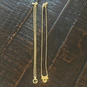 💛💛Last Chance 💛💛2 Givenchy Gold Initial Pendant Necklaces